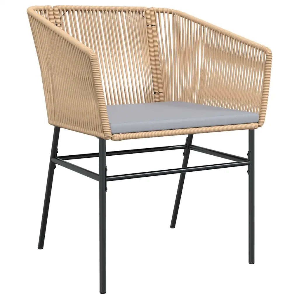 Set da Pranzo per Giardino con cuscino 5 pcs Marrone