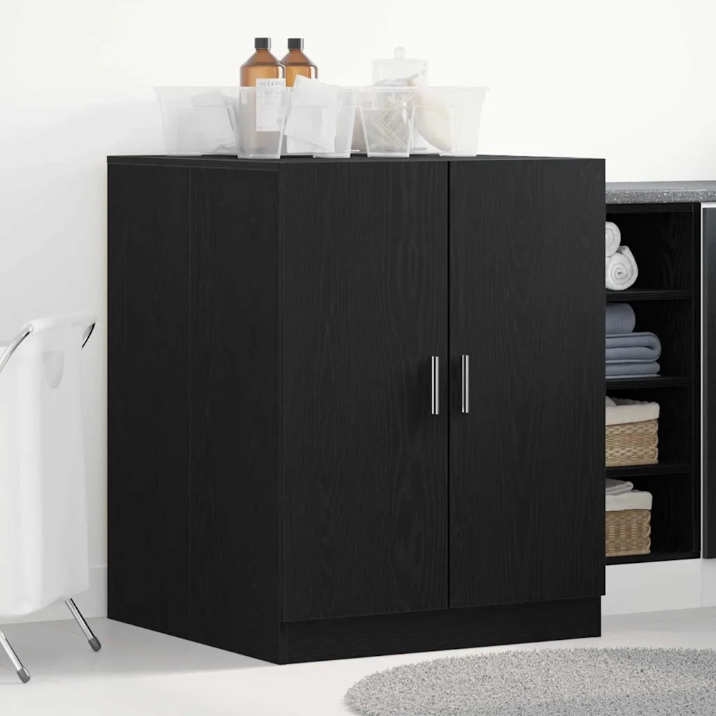 Armadio per Lavatrice Rovere Nero 70,5 x 71,5 x 91,5 cm 862667