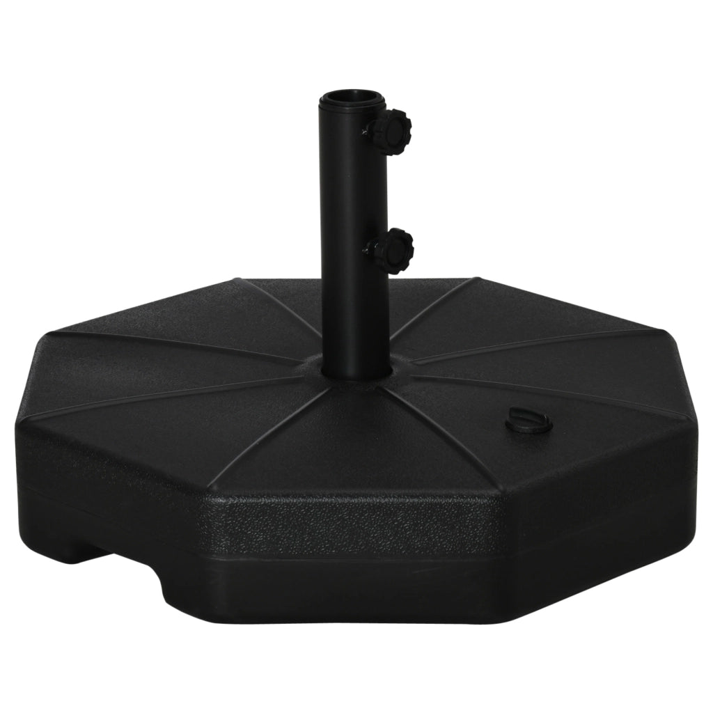 Base per Ombrellone Ottagonale Riempi con Acqua o Sabbia ¨C zephmum ¨C Nero ?60x36 cm