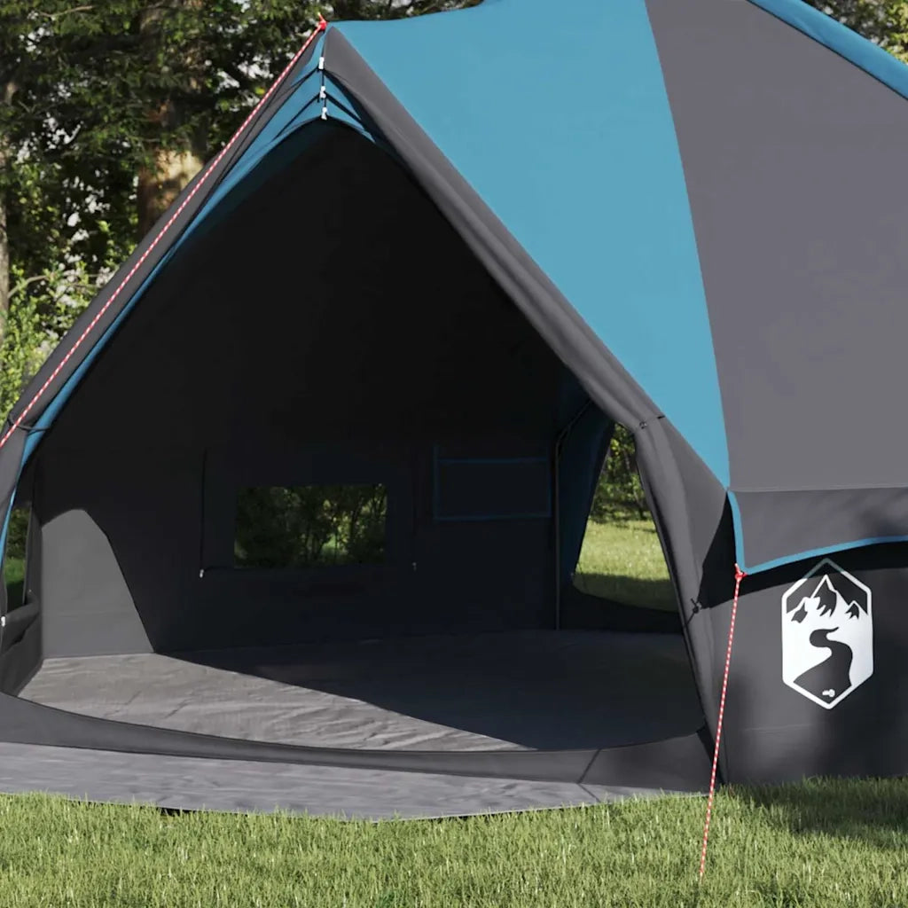 Tenda Teepee per 8 Persone Blu e Grigio 490 x 410 x 210 cm