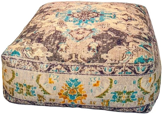 Cuscino in stile bohemien - 60x20 cm - Copertina di cuscino in cotone - Cuscino per meditazione - Cuscino per pavimento - Prodotto a mano con design unico