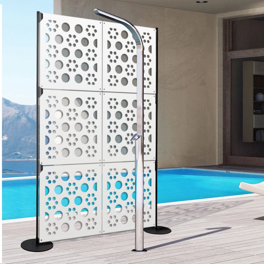 POINTS - Pannello in PVC traforato - Parasole Misura: 73x73 cm, Colore: bianco