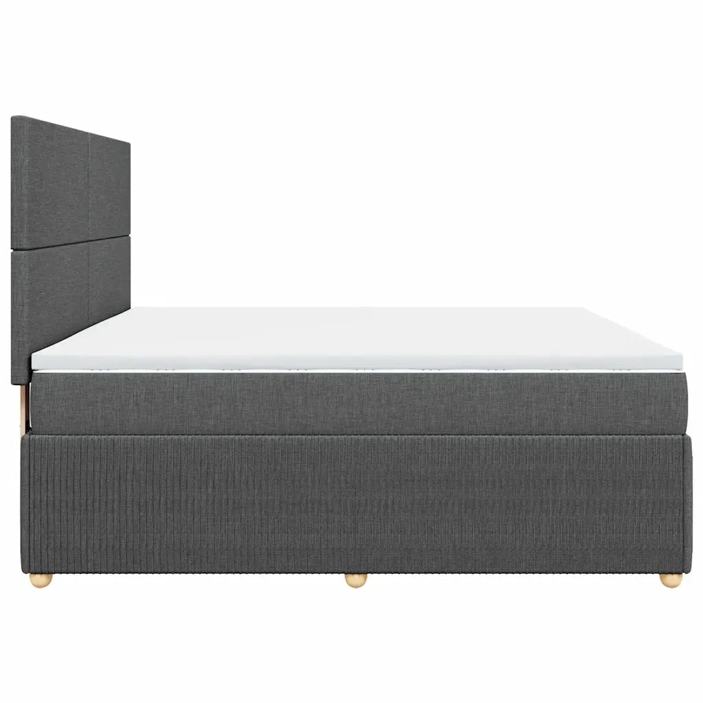 Giroletto a Molle con Materasso Grigio Scuro 180x200 cm Tessuto 3294429