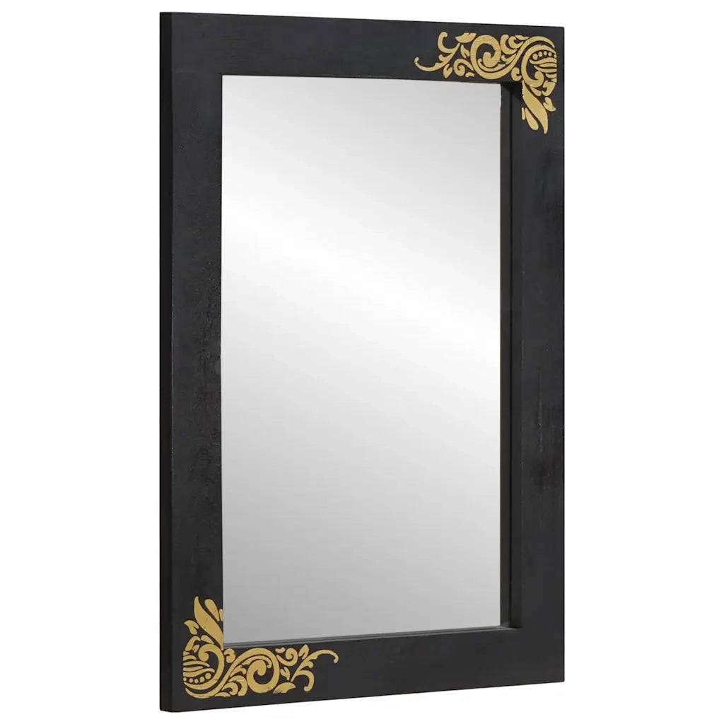 Specchio da bagno con specchio Nero e Argento 70 x 50 x 2,5 cm 4018839