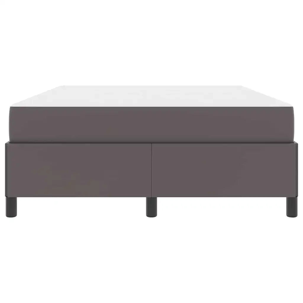 Letto matrimoniale | Letto per adulti | Struttura del letto con materasso Grigio 140 x 190 cm Tessuto