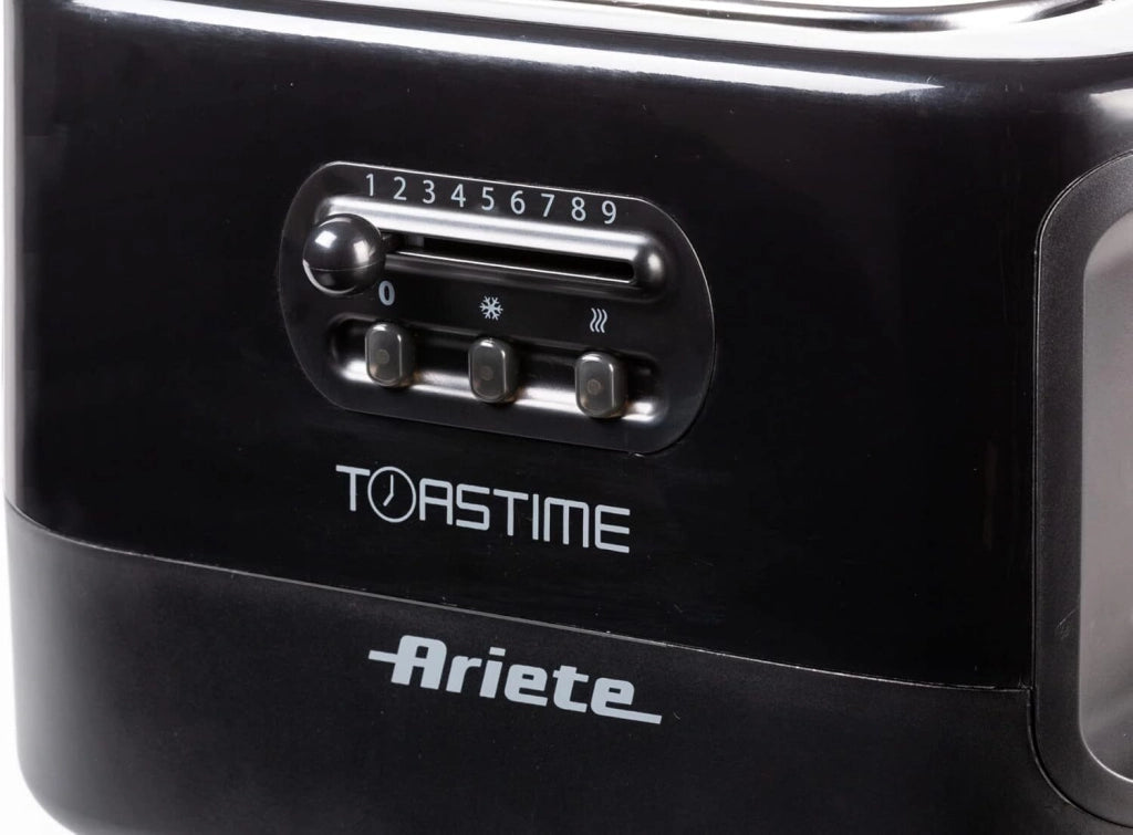 Ariete 159 Toastime Tostapane con Pinze 2 Fette 9 Livelli di Doratura 700W colore Nero