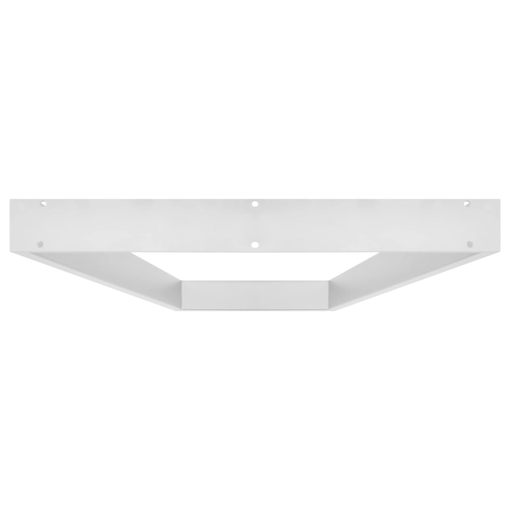 Set di 2 piedi per tavolo - forma trapezoidale - bianco
