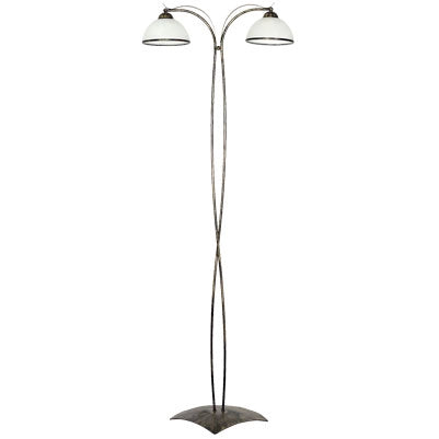 Lampada da terra Korfu oro, 2 vetri, 2xE27 Luminex