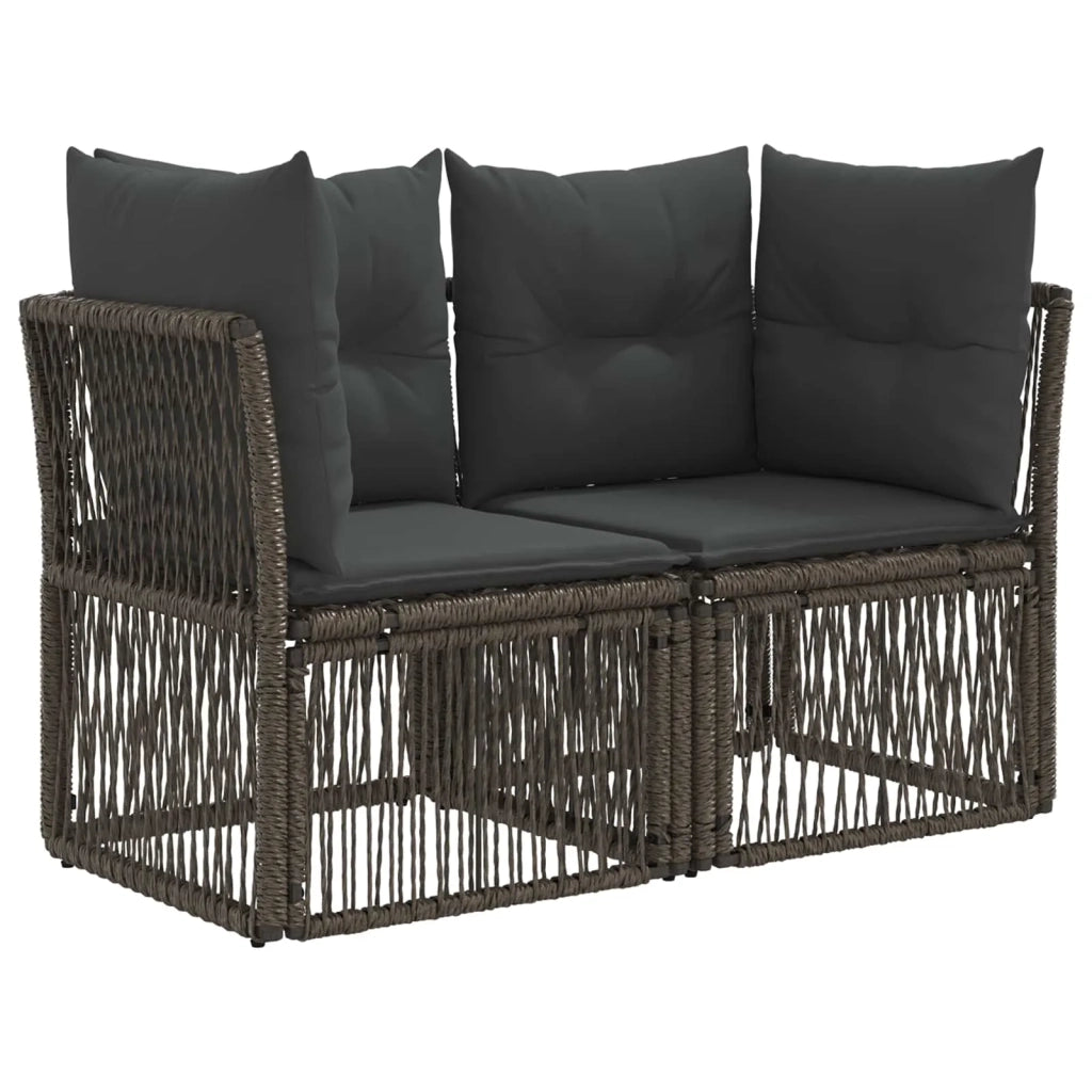 Set Divano da Giardino 11 pcs Grigio polyrattan 3434255