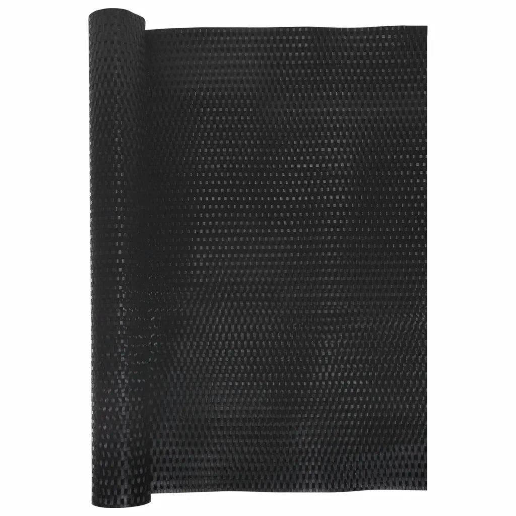Paravento da Balcone Nero 500x90 cm in Polyrattan 156302