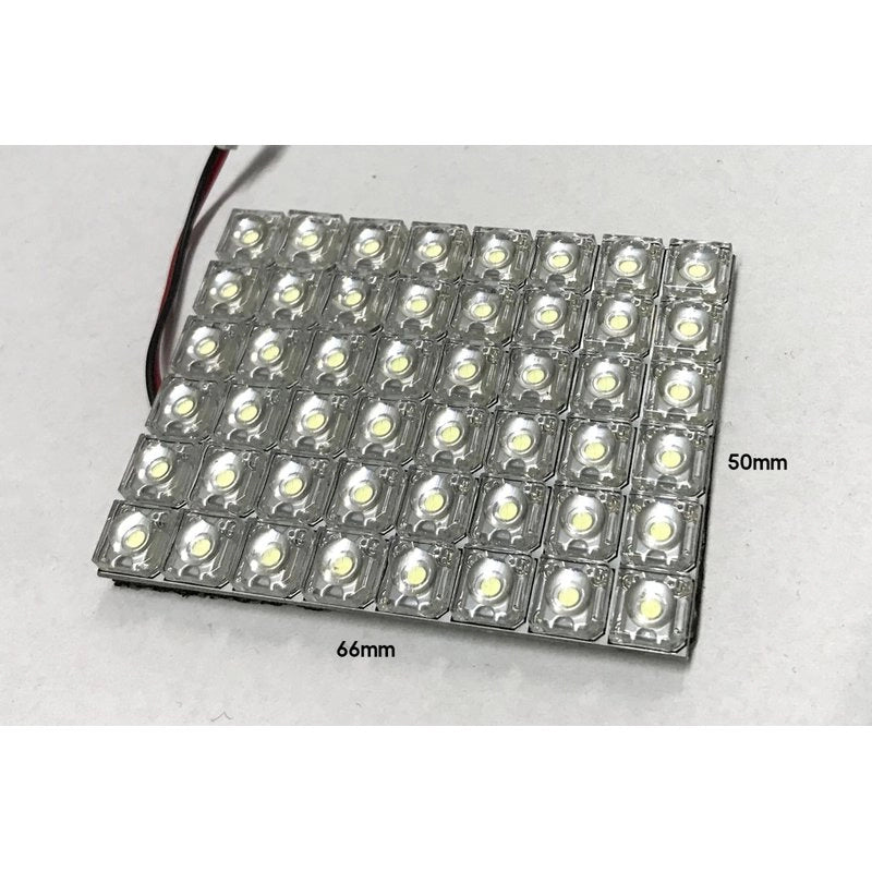 Pannello Plafoniera Lampada Led 12V Con 48 Led F5 Flux Colore Blue Blu Per Luci Abitacolo Cassone Furgone Camper