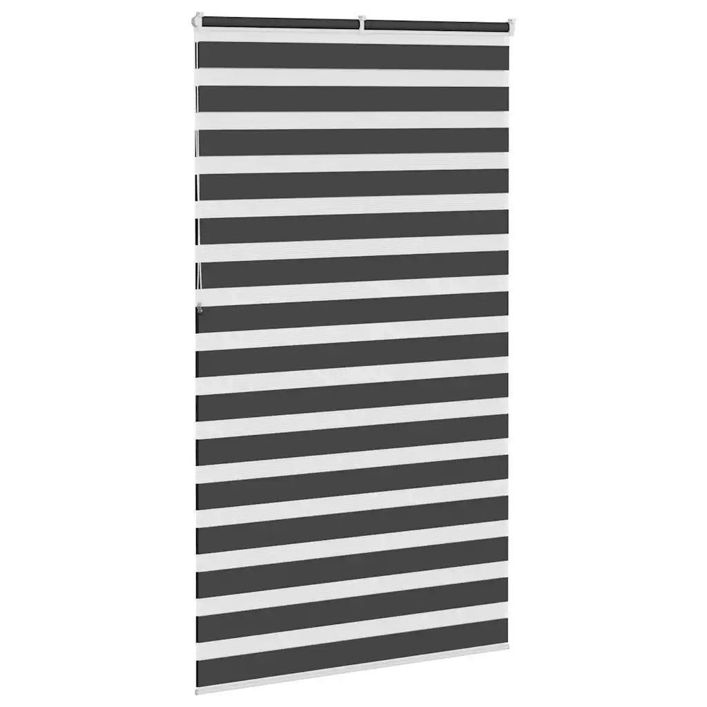 Tenda a Rullo Zebra Nero Larghezza Tessuto 125,9 cm Poliestere 4014293