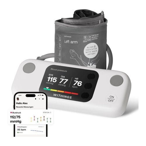 Misuratore di pressione smart withings wpm07 08 all int bpm vision whi