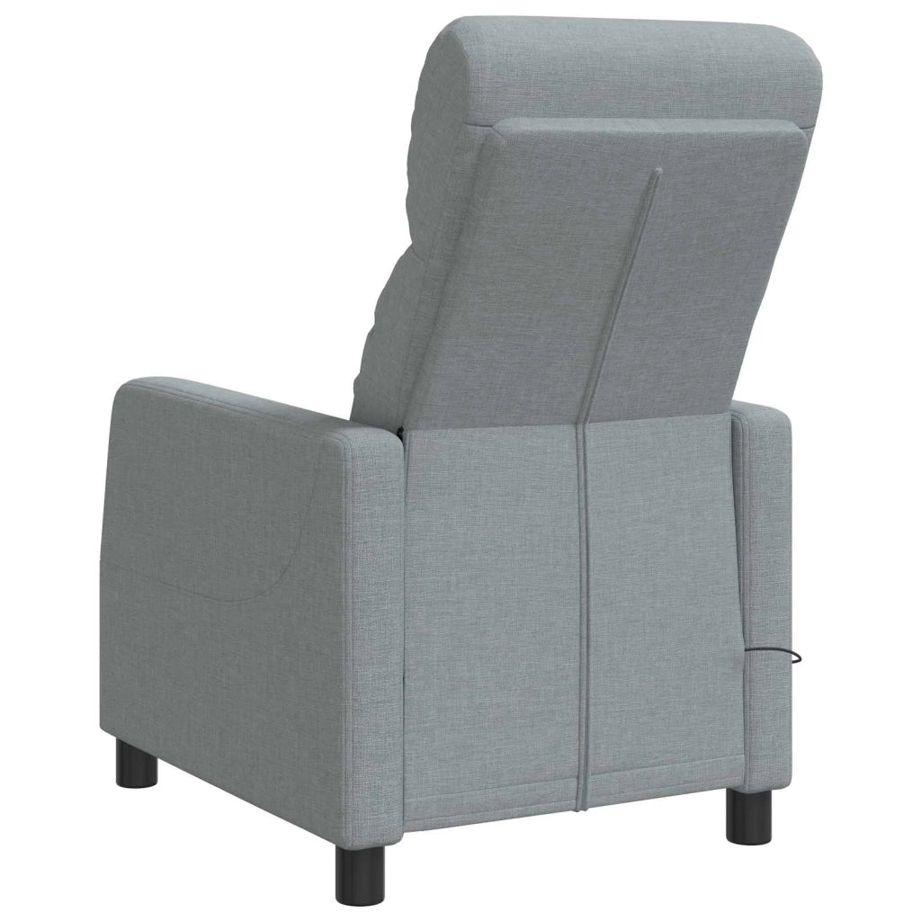 Poltrona Massaggiante Grigio Chiaro Tessuto 42035097
