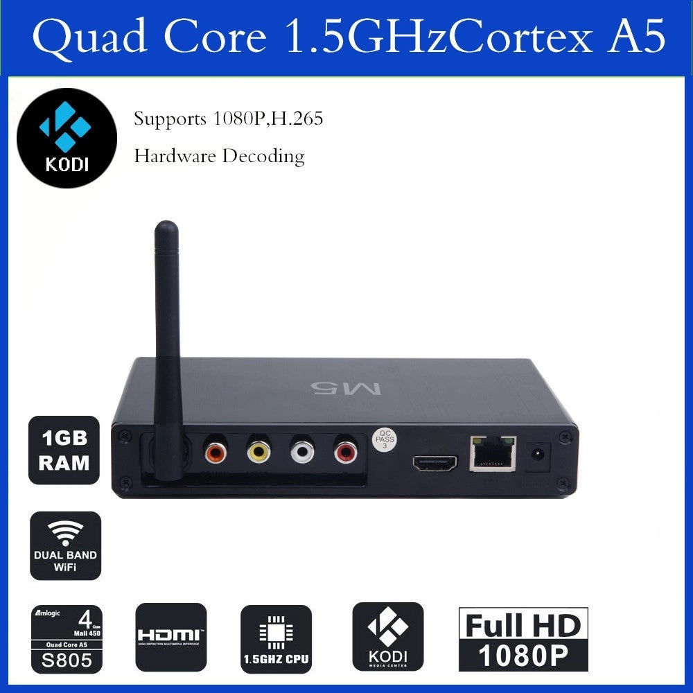 Trade Shop - Android Tv M5-s805 Box Quad Core Wifi Wi-fi Hdmi Internet Smart Tv Full Hd 1080p -