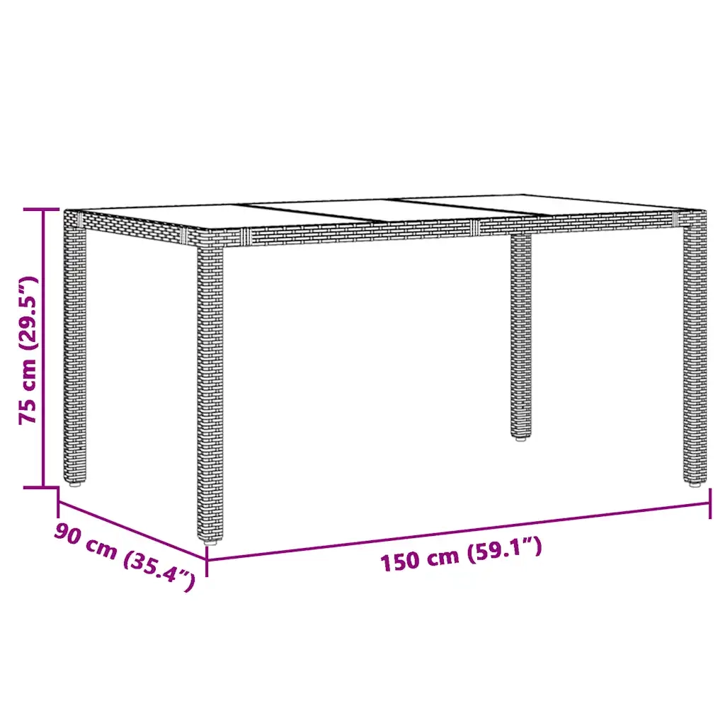 Set Bistrò da Giardino 7 pz con Cuscini in Polyrattan Grigio 3277168