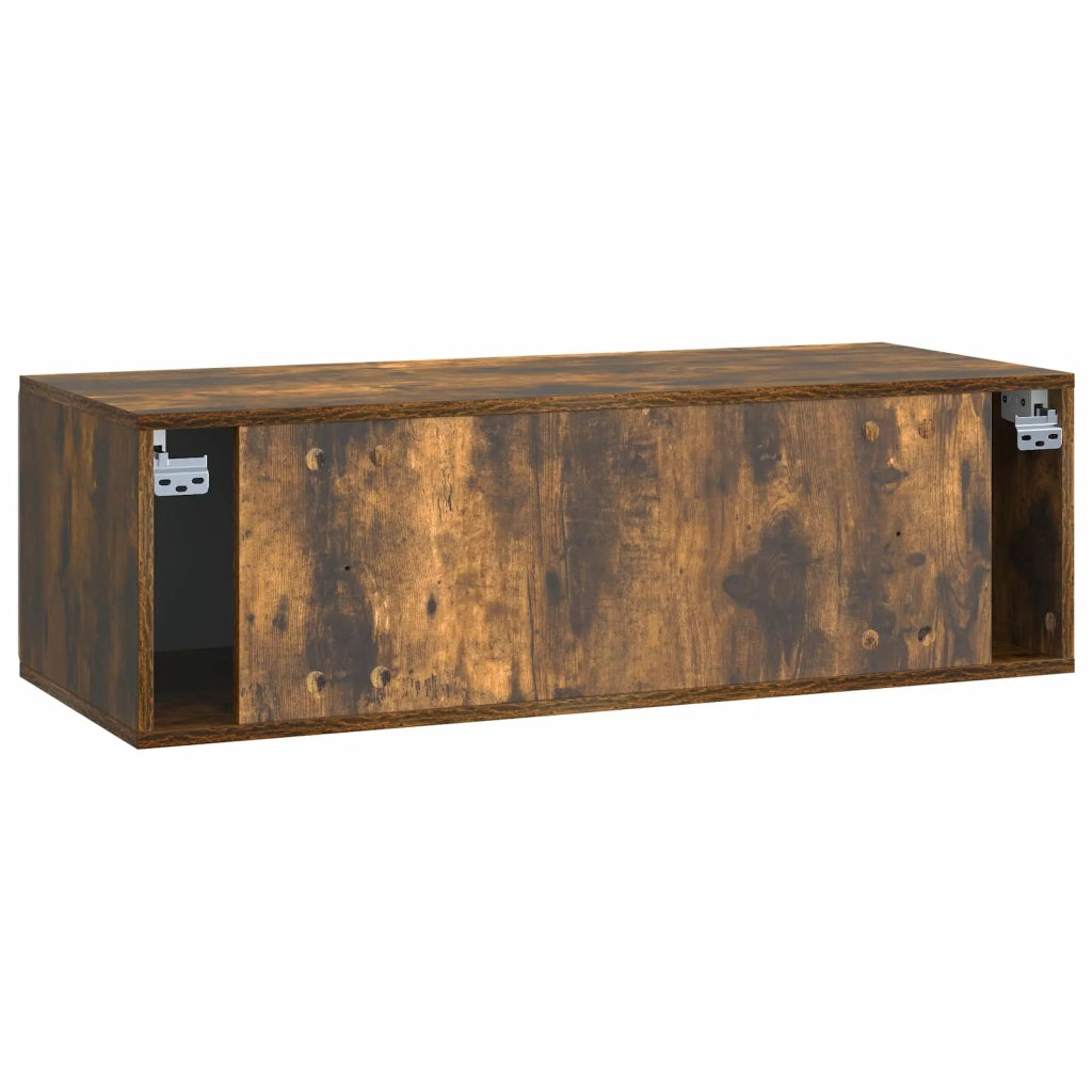Mobile TV da Muro | Armadietto TV | Mobile Porta TV Rovere Fumo 98 x 41 x 30 cm