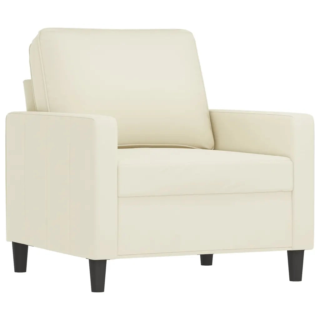 Set di Divani 4 pz Crema in Velluto 3201952