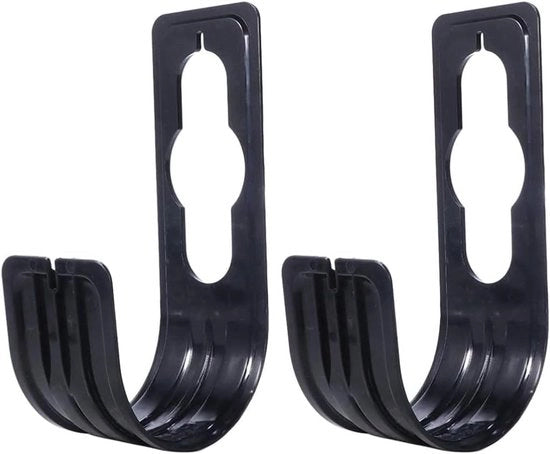 Organizzatore per tubi da giardino - Ospita tubi da giardino - Facile da installare - Nero - Supporto per tubi da giardino - Ideale per il manutenzione del giardino - Adatto per tubi da giardino con diametro fino a 32 mm.