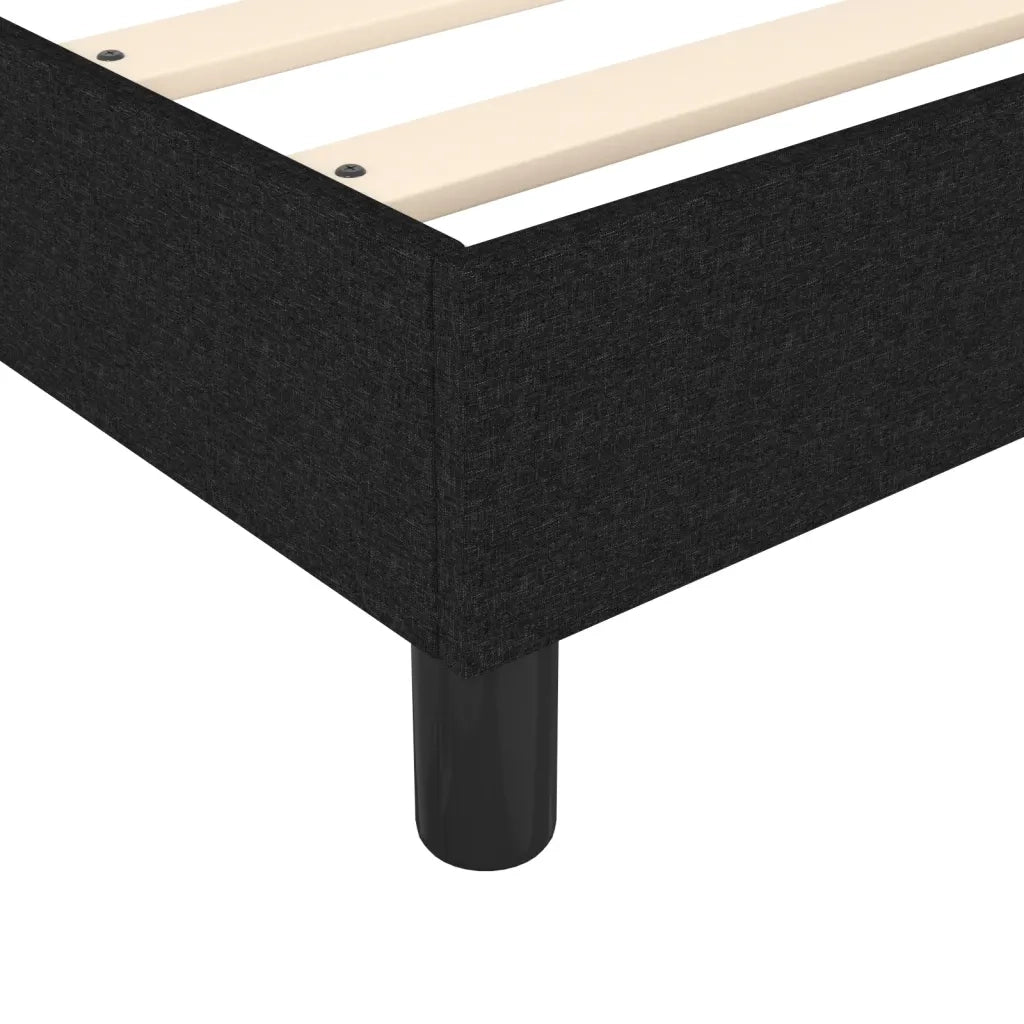 Struttura Letto a Rete a Molle Nero 100x200 cm in Tessuto 3120494