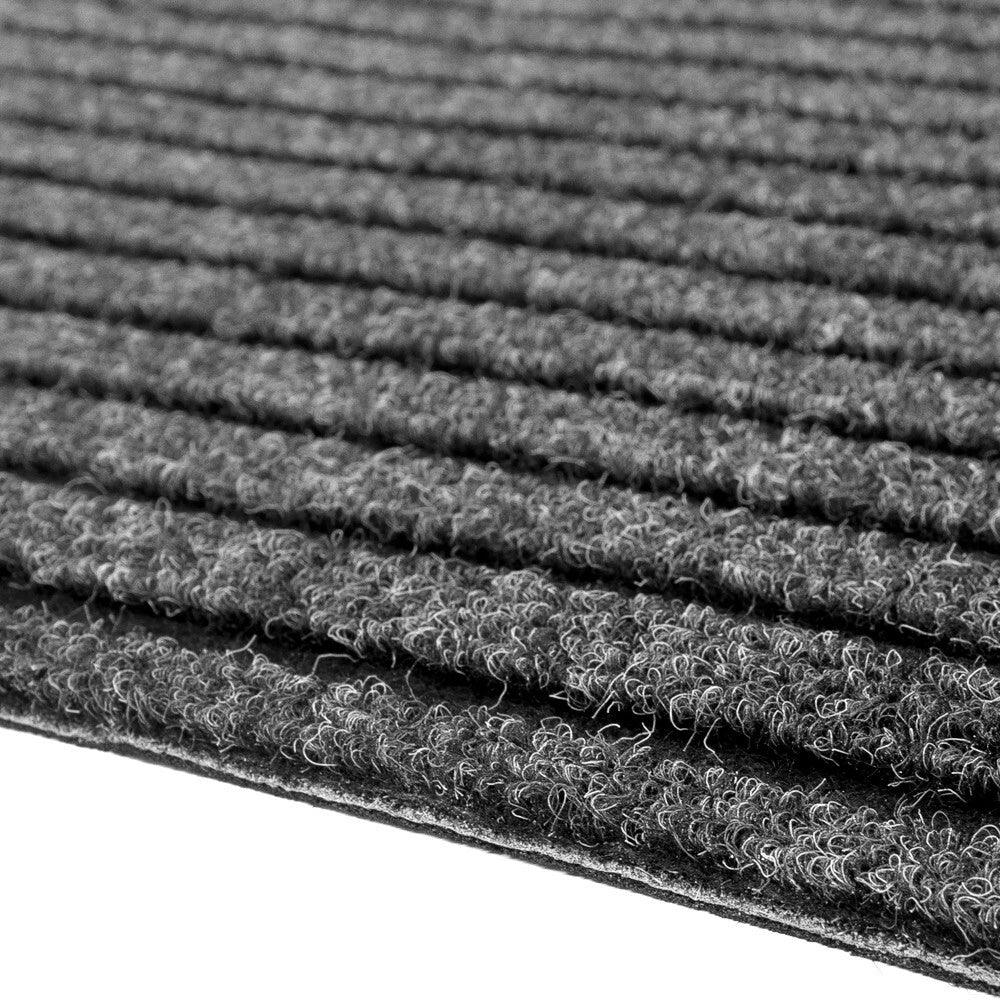 Passatoia Antiscivolo 100x500 Cm Corridoio Marciapiede Interno Esterno Tappeto Ingresso Righe Antracite