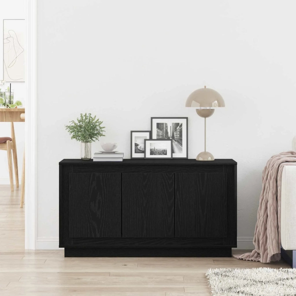Credenza Rovere Nero 102 x 35 x 55 cm Legno multistrato 862816