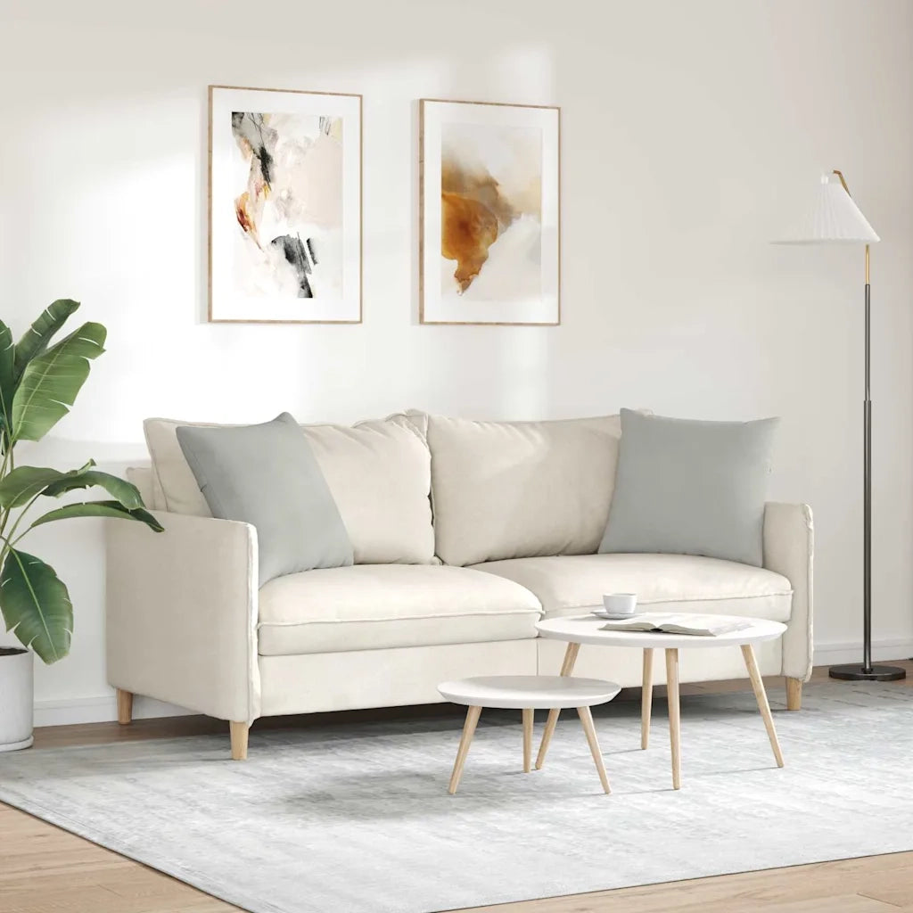 Cuscini da Divano 2 pcs Grigio chiaro 50 x 50 cm Tessuto 42013984