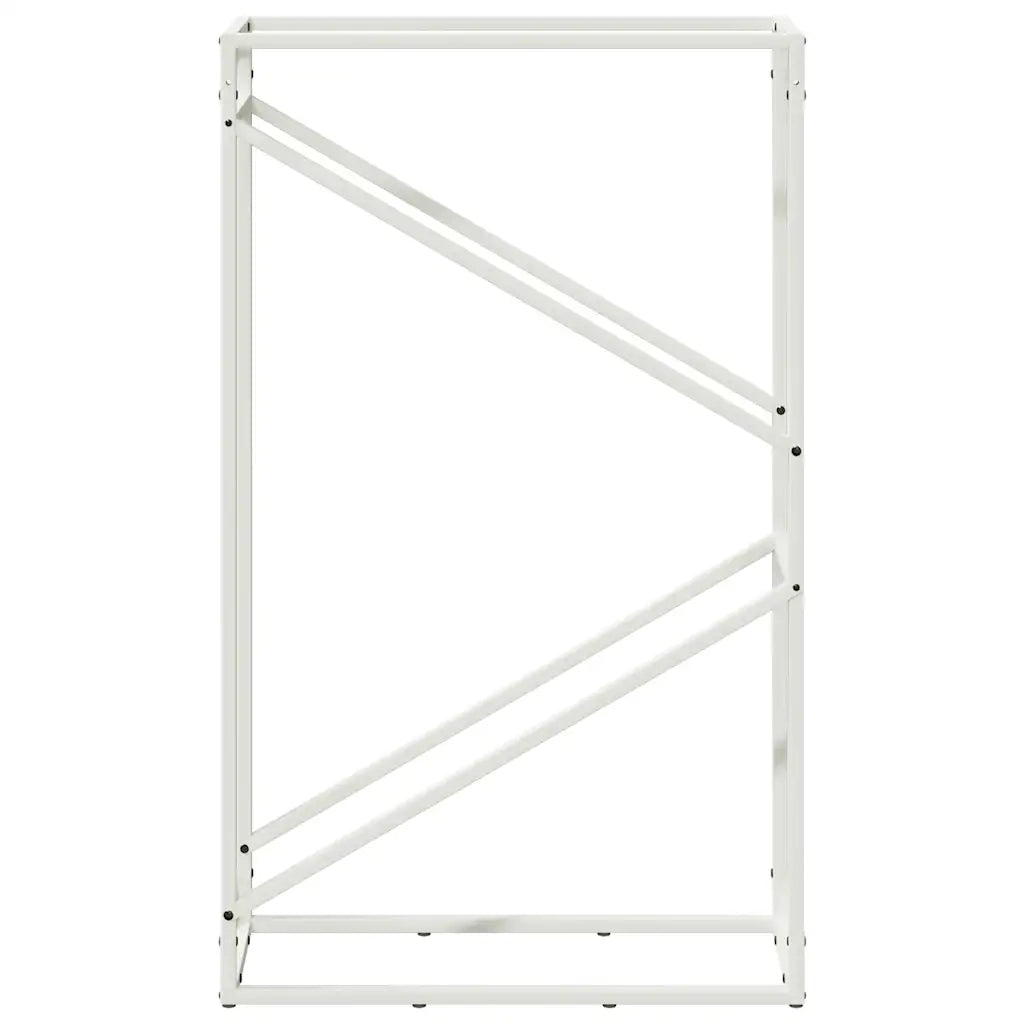 Rastrelliera per Legna da Ardere Bianca 60x25x100 cm 864328