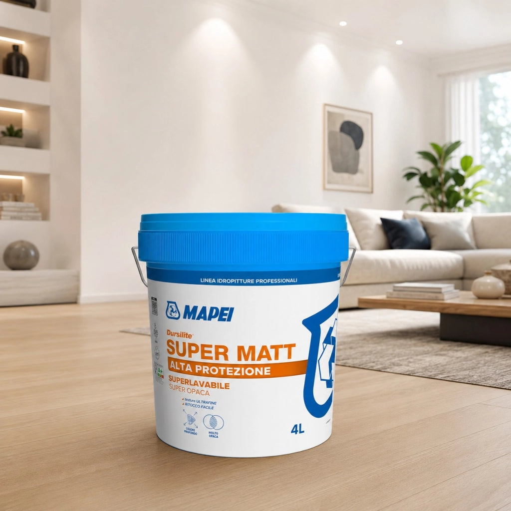 Dursilite gypsos 4 l idropittura antimuffa superlavabile per cartongesso