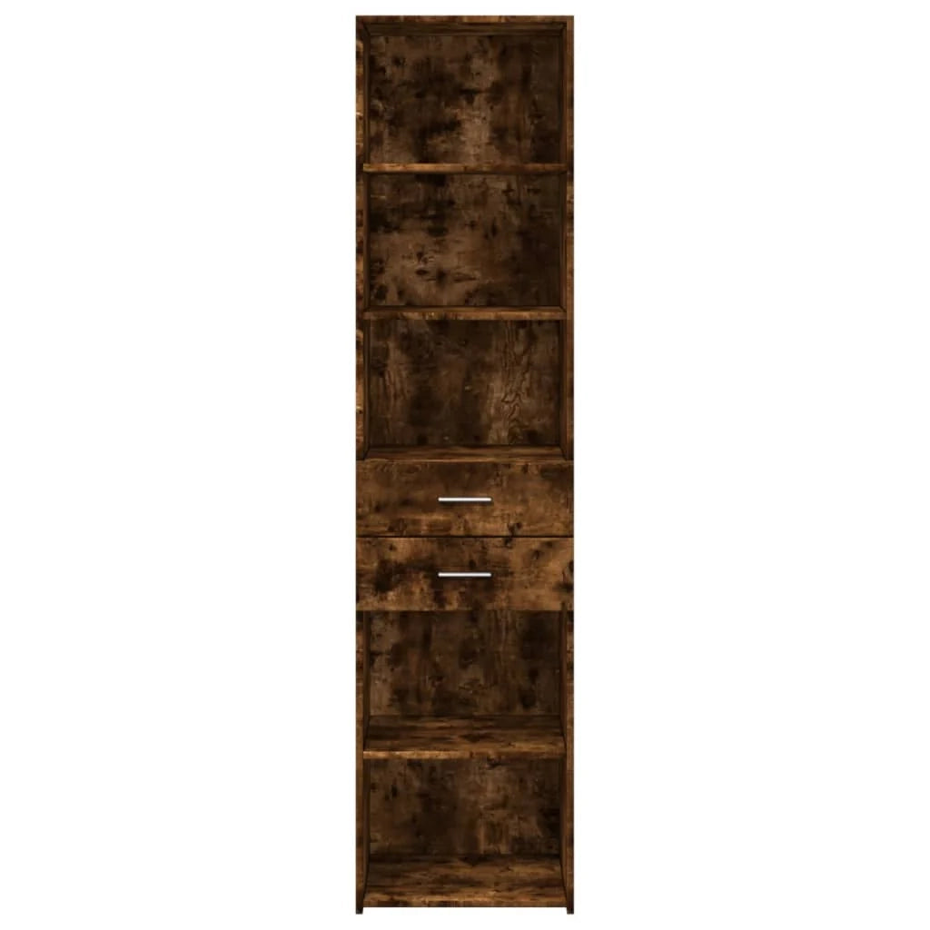Buffet credenza cassettiera mobiletto mobile contenitore organizer cucina soggiorno salotto alto 45 x 42,5 x 185 cm legno ingegnerizzato marrone 02_0033363