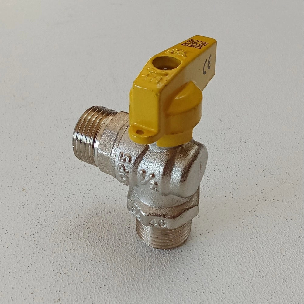 Valvola sfera rubinetto gas mm leva corta da 1/2
