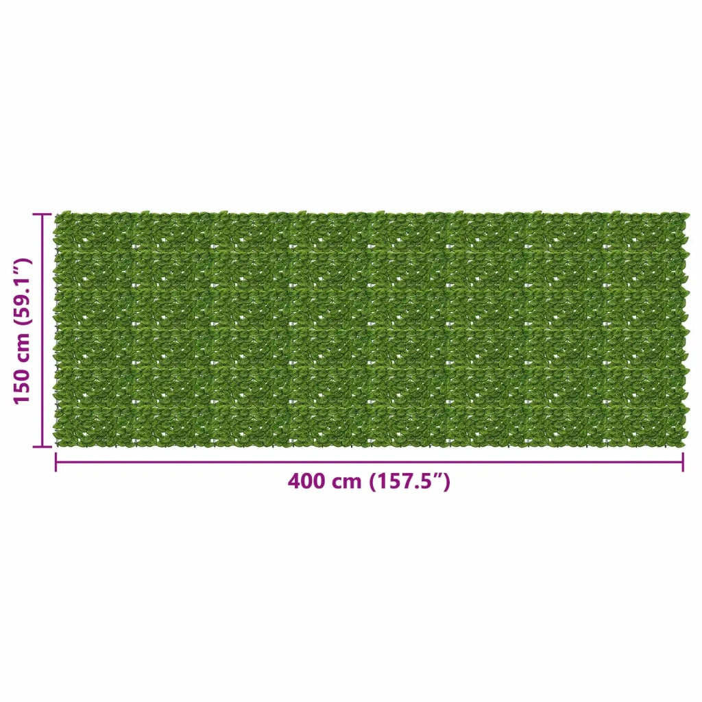 Paravento da Balcone | Schermo per balcone con foglie Verde e Giallo 400 x 150 cm