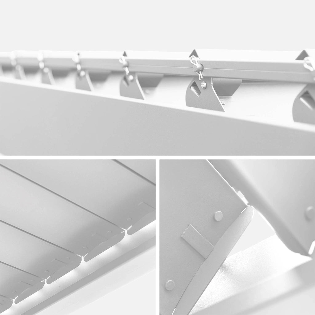 Pergola bioclimatica 3x4m in alluminio  + pannello verticale 3m,