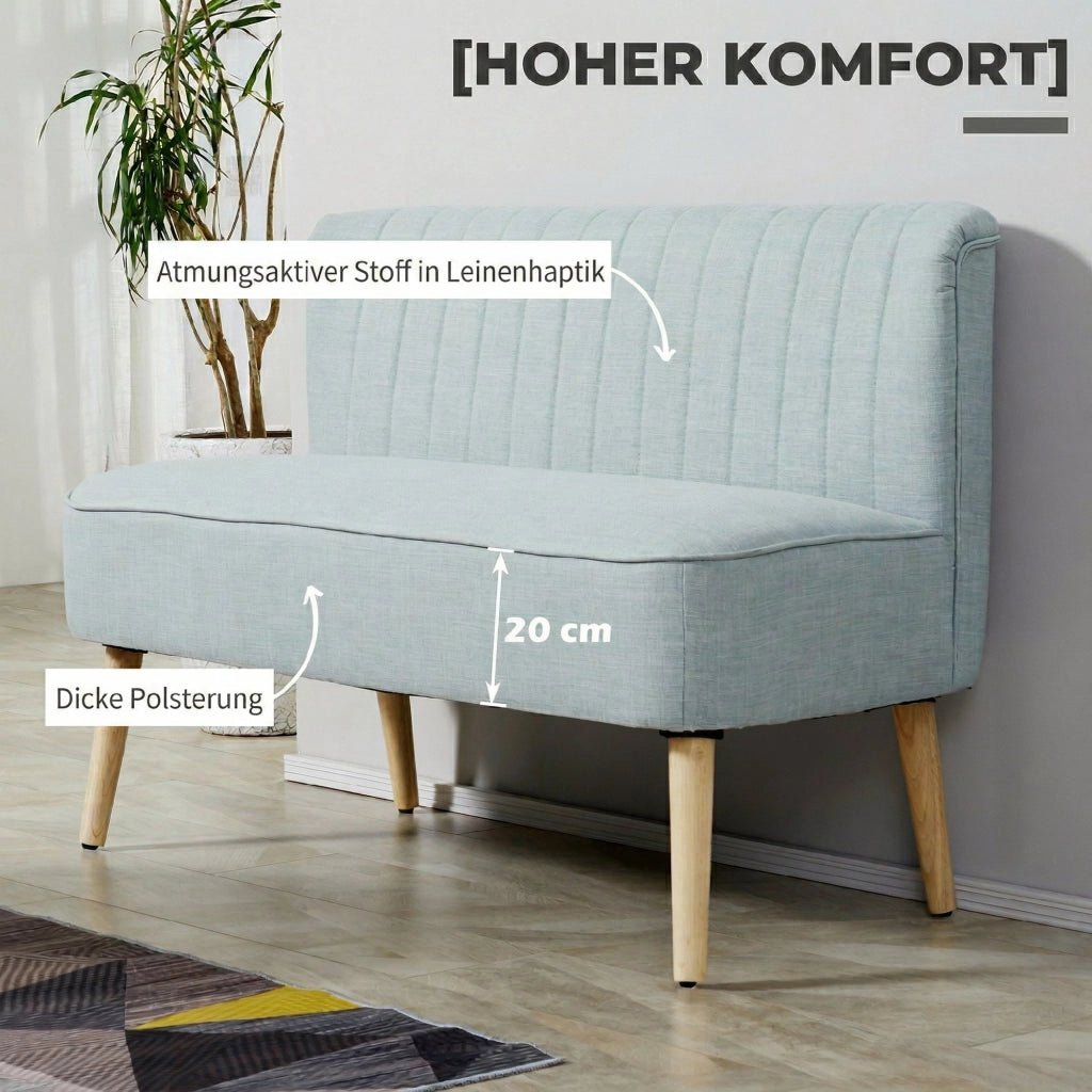 Divano 2 posti ¨C zephmum ¨C verde chiaro 117x56.5x77 cm