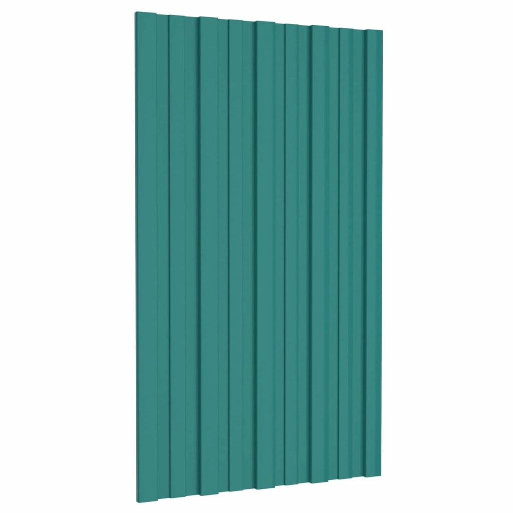 Pannello per tetto 12 pcs Verde 80 x 45 cm Acciaio zincato 42047109