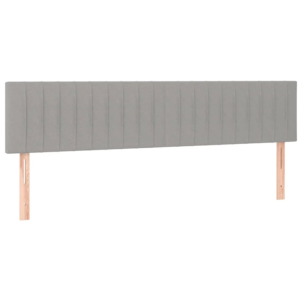 Giroletto a Molle con Materasso Grigio Chiaro 200x200cm Tessuto