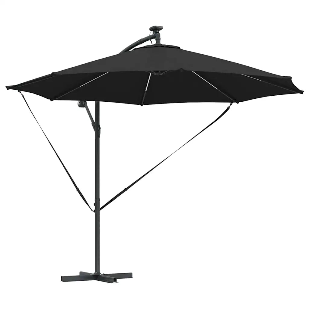 Ombrellone-Ombrello da giardino 294 x 294 x 248 cm Poliestere e Alluminio Nero