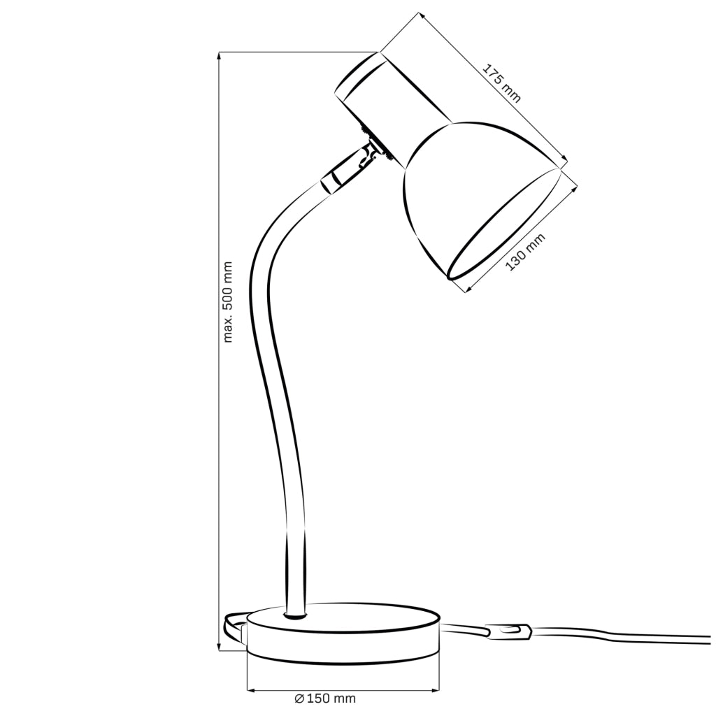 Lampada da scrivania Polux MIMI blu E27 metallo 50cm