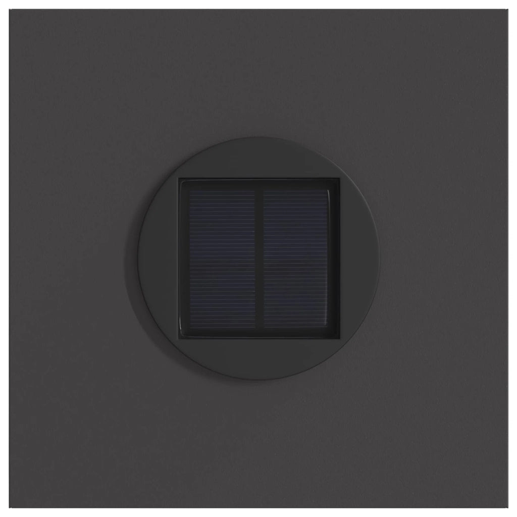 Faro LED solare per sentieri 2 pcs Nero 879786