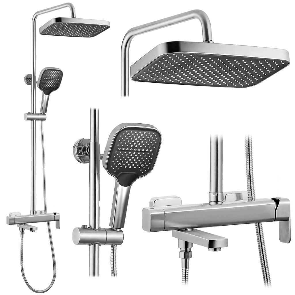 Set Doccia Rea Arlo Brush Nickle