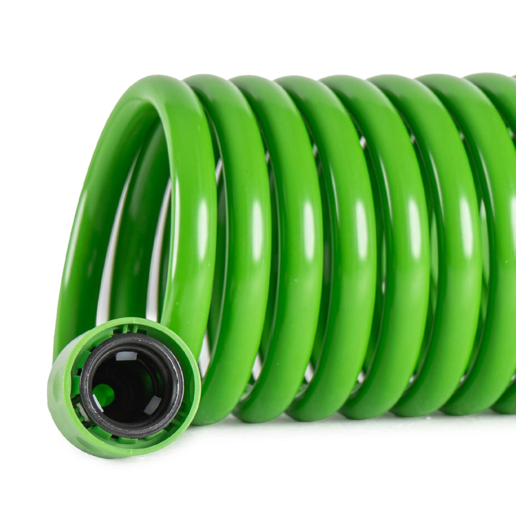 Tubo Irrigazione Spiralato con Pistola Multifunzione 7,5 / 10 / 15 m Estensibile da Giardino con Raccordi Rapidi 15 Metri