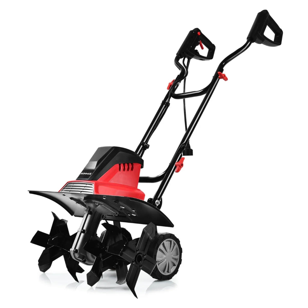 Motozappa elettrica 104,5 x 100 x 45,5 cm potente motore da 1500 Watt leggera per giardinaggio rosso e nero 20_0020639
