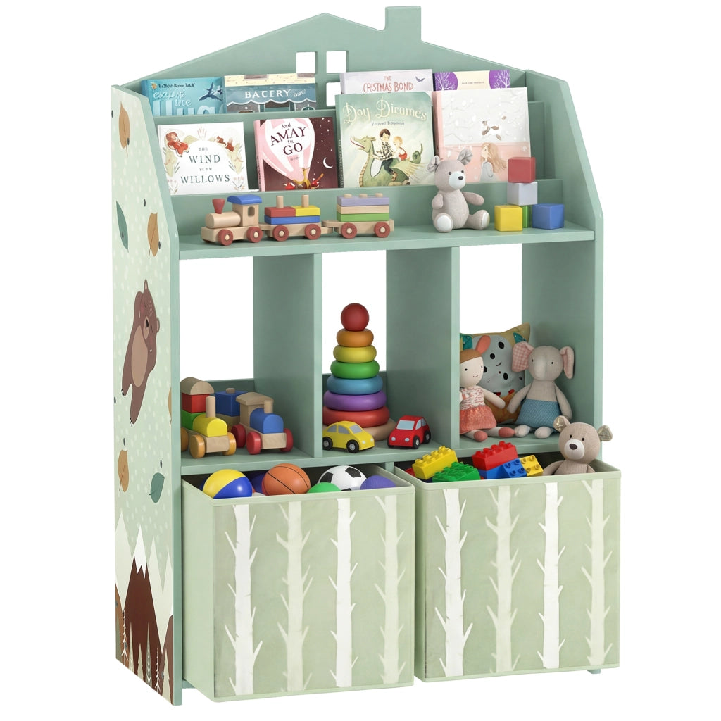Scaffale per giocattoli bambini con cassetti ¨C Minimal ¨C verde