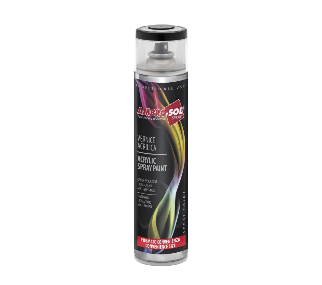 BOMBOLETTA SPRAY ACRILICO UNIVERSALE 600 ML Bianco opaco RAL 9010 - 6 pezzi- AMBROSOL