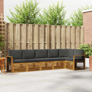 Set divano sezionale con cuscino 6 pcs Naturale e Antracite 3374902