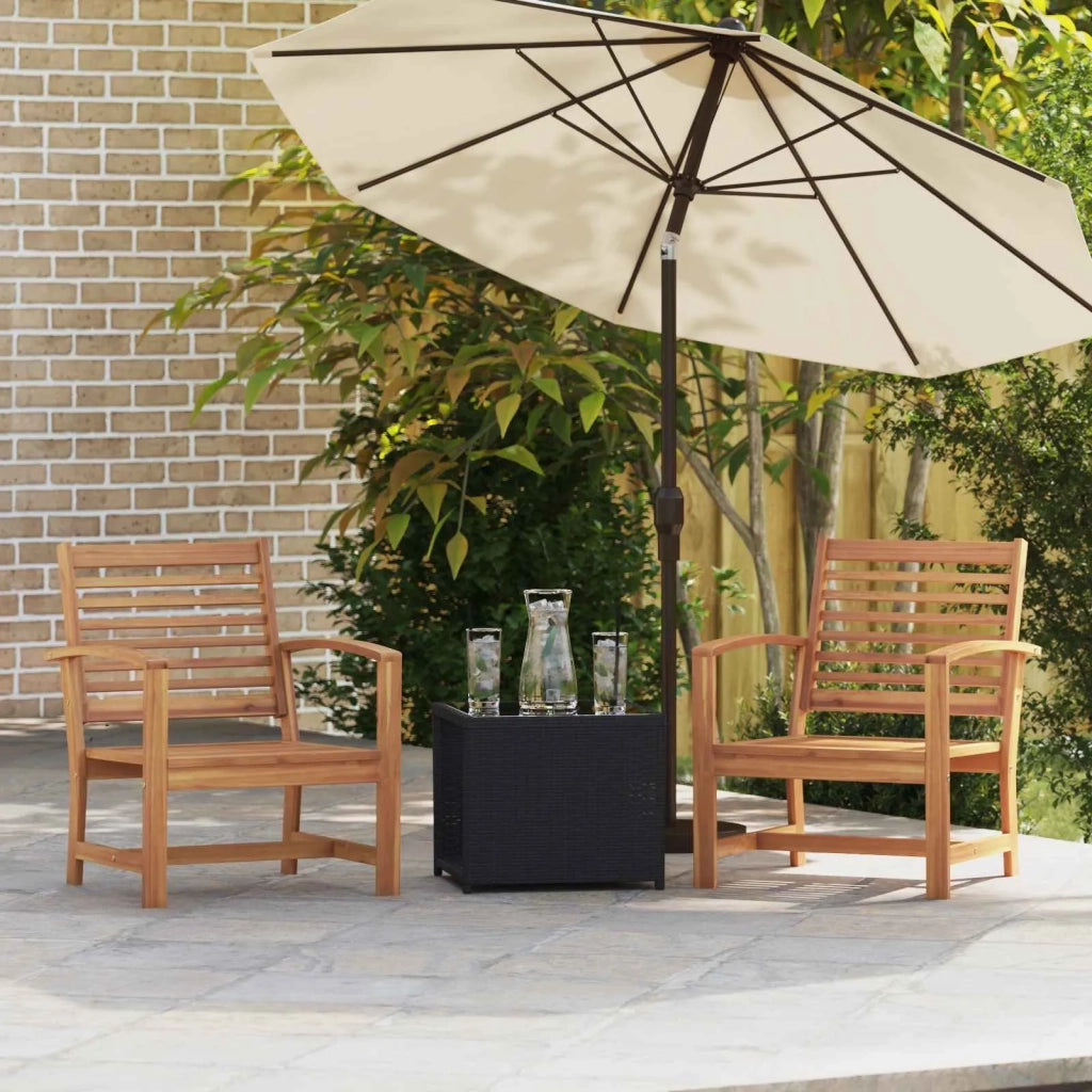 Sedia 2 Pezzo Marrone 65 x 60 x 76,5 cm Legno di teak solido 42006402