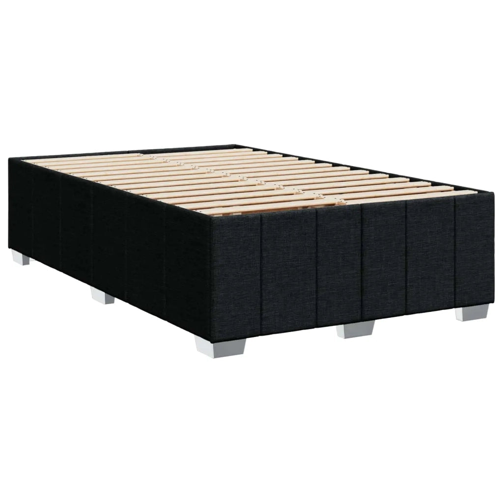 Letto box spring con materasso Nero 120 x 190 cm Tessuto 3451173
