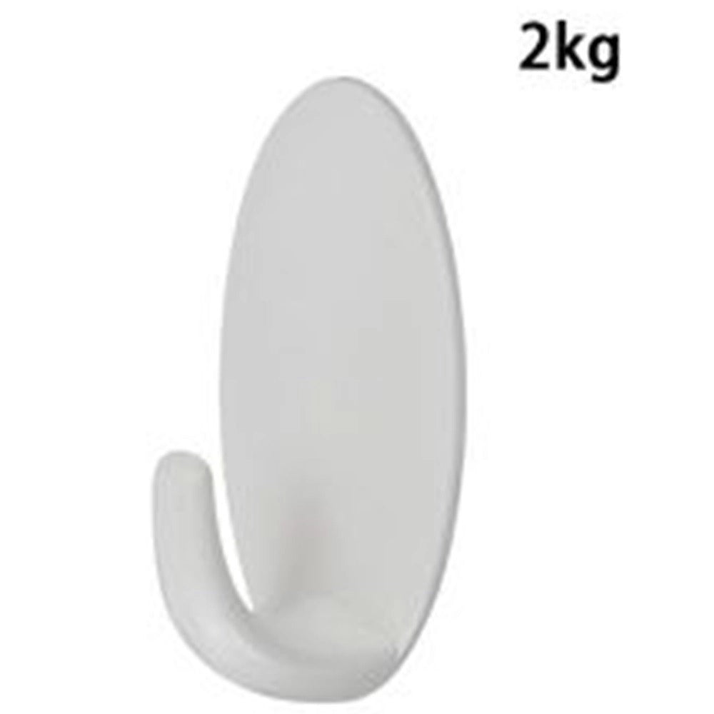 Trade Shop - Gancio Appendino Adesivo Da Parete Casa Cucina Bagno Attaccapanni Ovale 59675 -