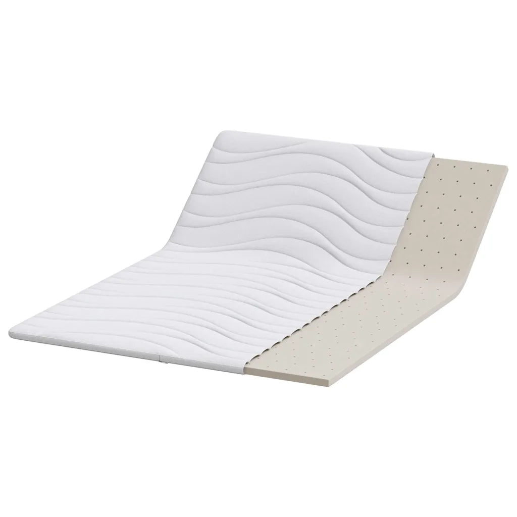 Topper per materasso Bianco 160 x 200 cm Tessuto a maglia 4106409