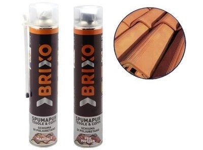 12PZ SCHIUMA POLIURETANICA BRIXO SPUMAPUR TEGOLE E COPPI ML.750 APPLICAZ.PISTOLA